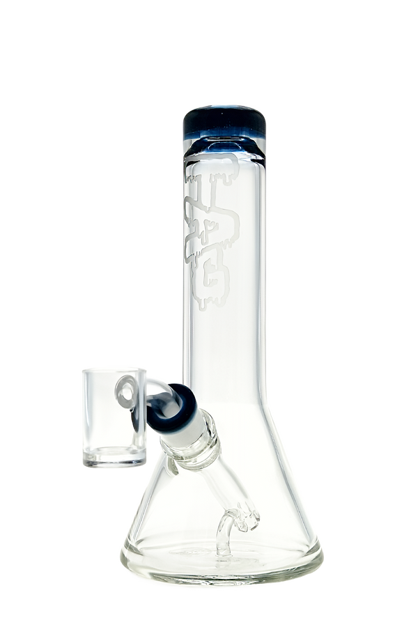TAG - 7.5" Beaker Bong with Fixed Showerhead Downstem 32x4MM (10MM Fem