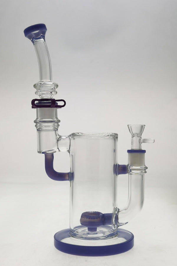 7 Inch Glass Recycler Water Pipe w/ Donut Showerhead Perc